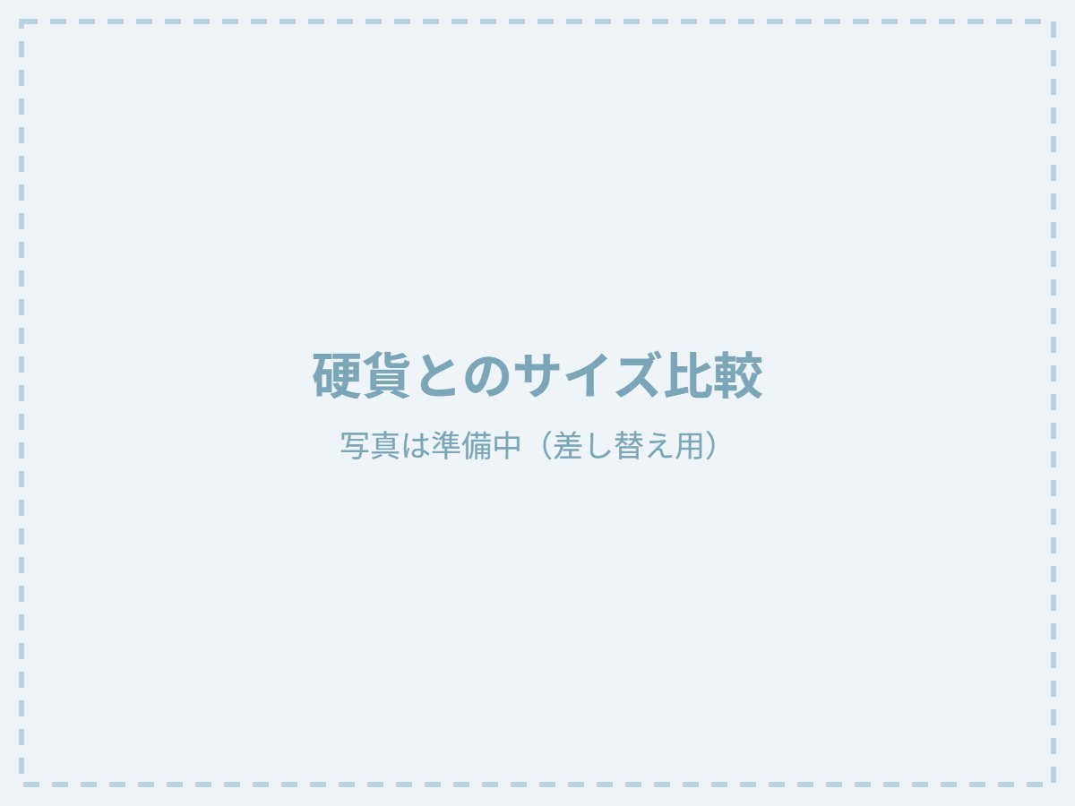 500円玉と並べた置物