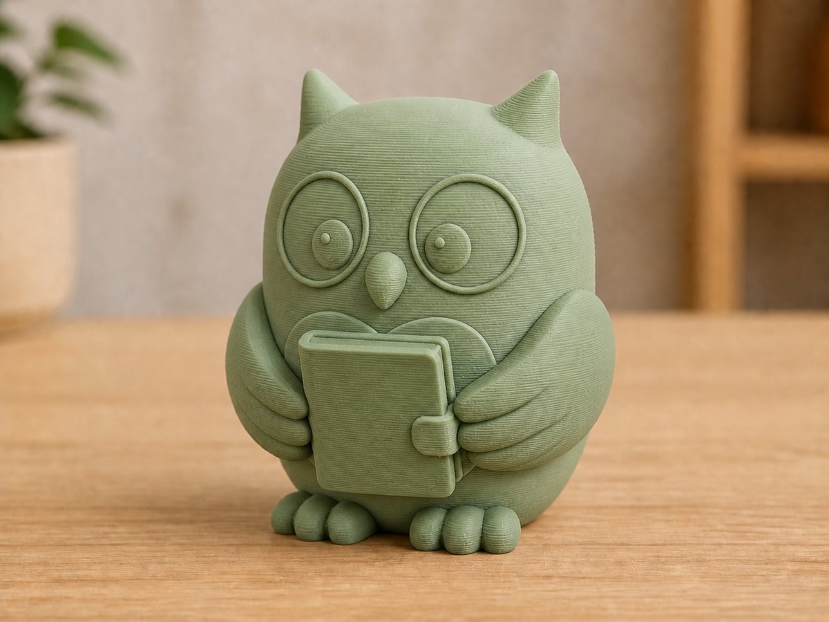 フクロウ:単色で仕上げた場合